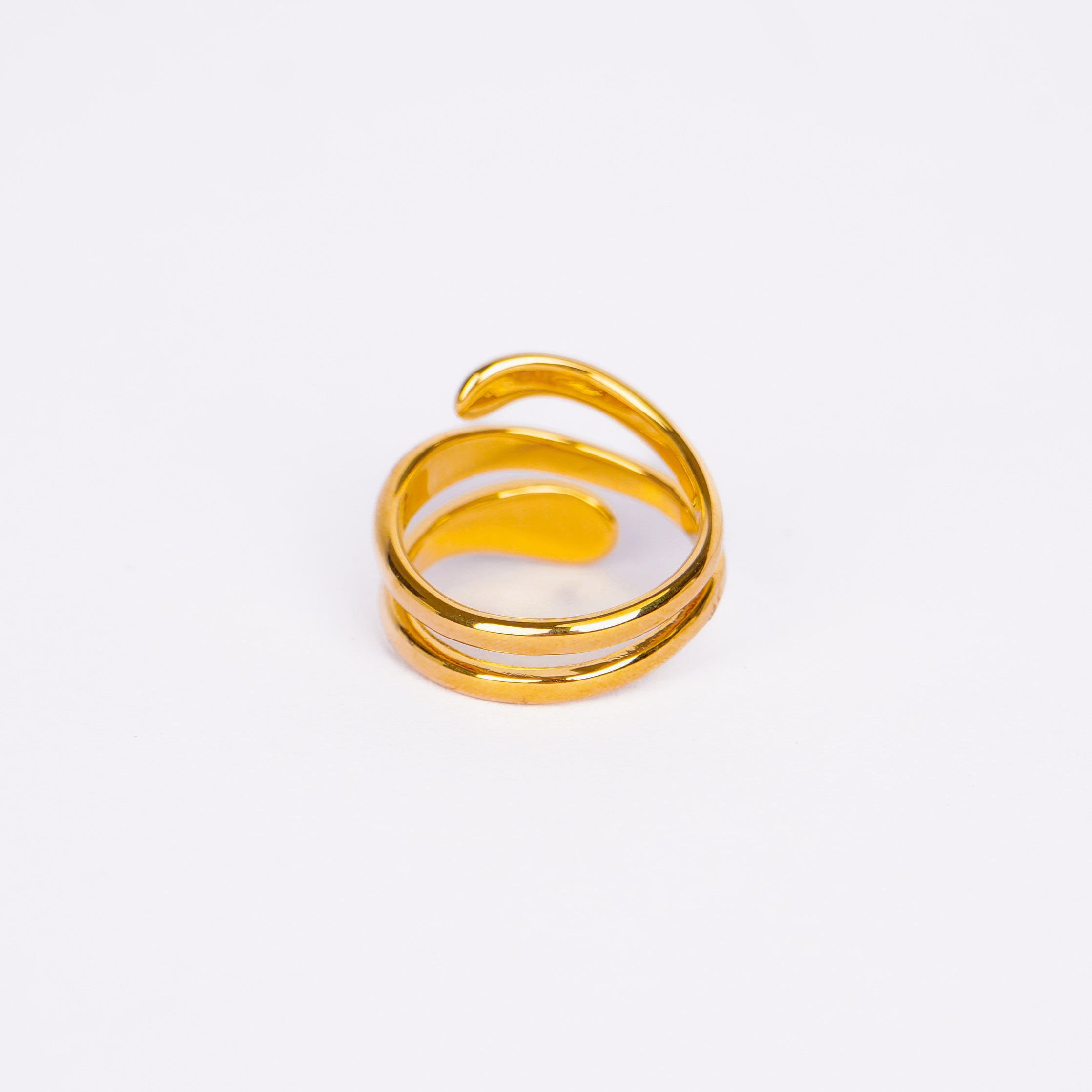 Liquid Aura Teardrop Gold Wrap Ring