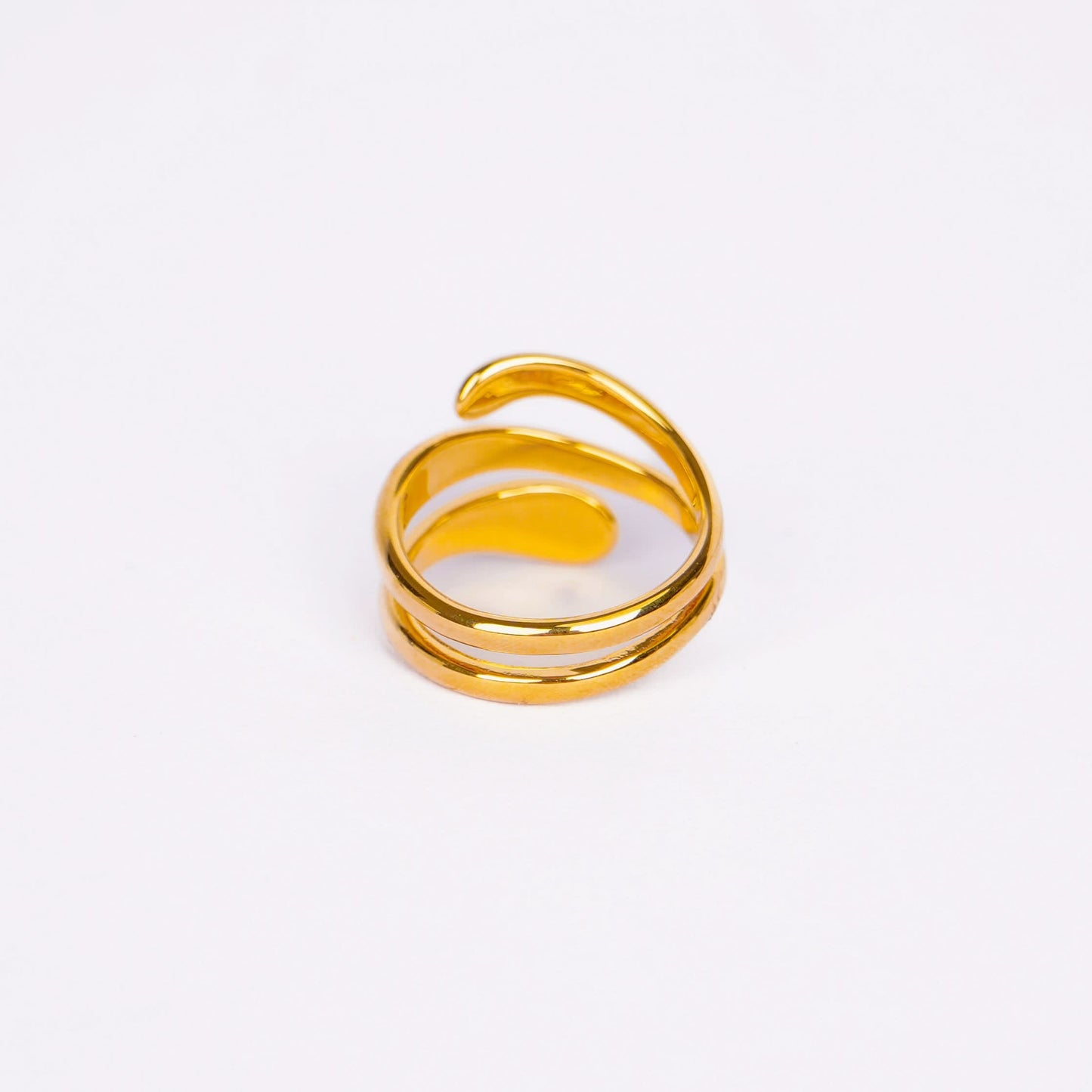 Liquid Aura Teardrop Gold Wrap Ring