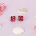 Ruby Bloom Stud Earrings