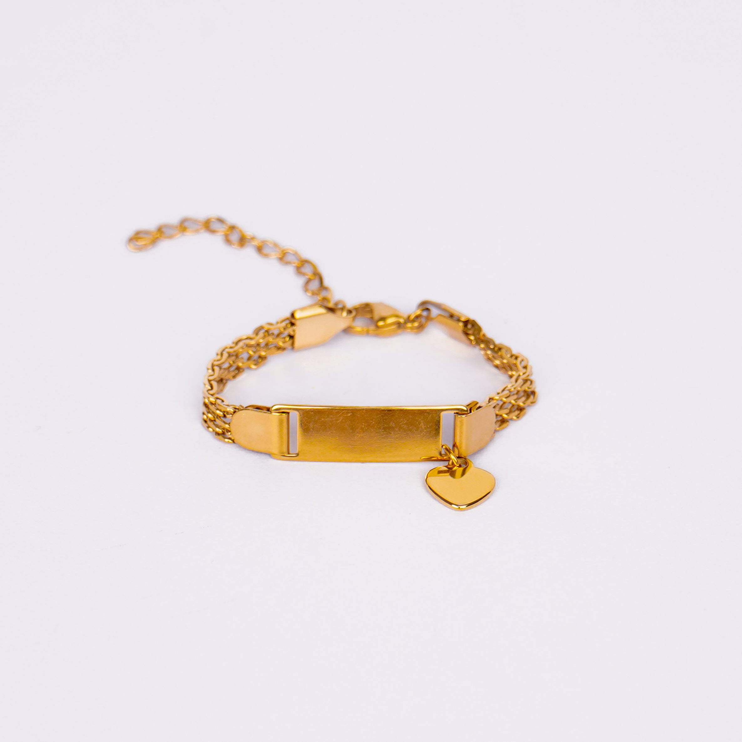 Golden Heart Charm Name Bracelet