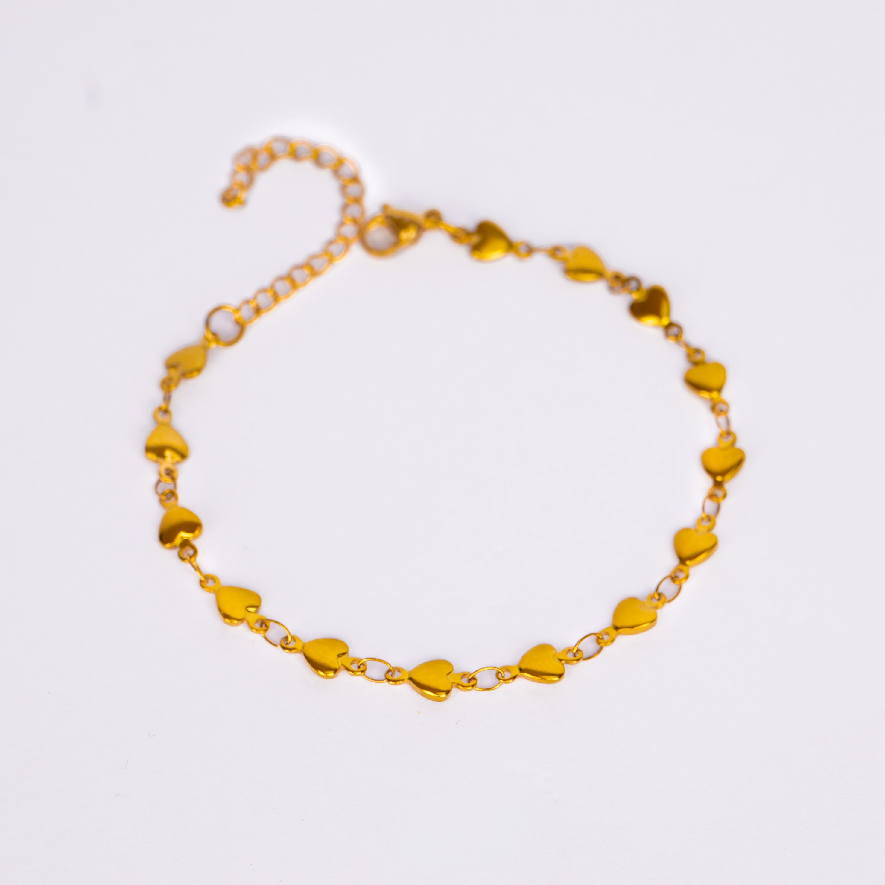 Gold-Toned Heart-Link Bracelet