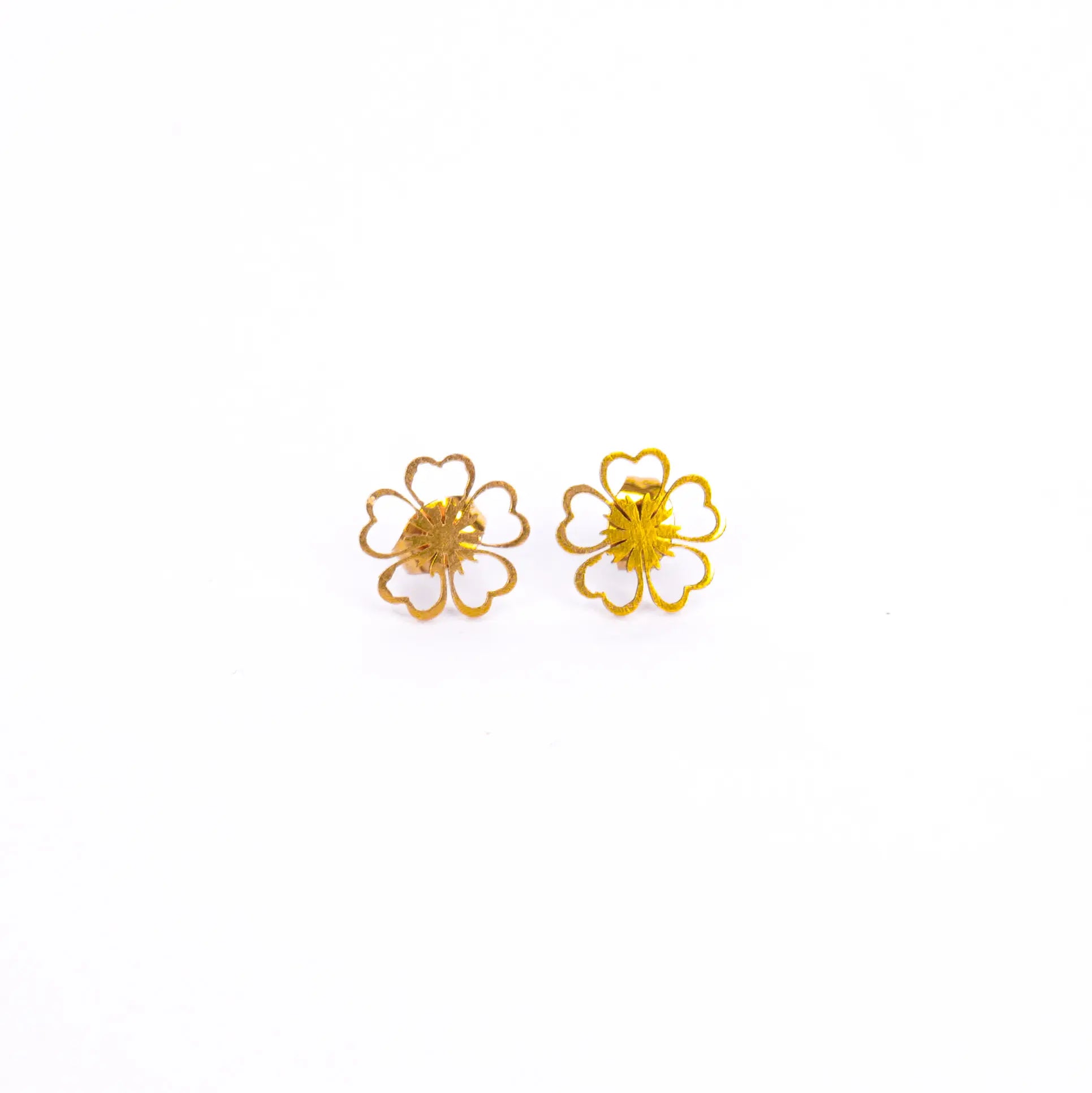 Heart Flower Stud Earrings
