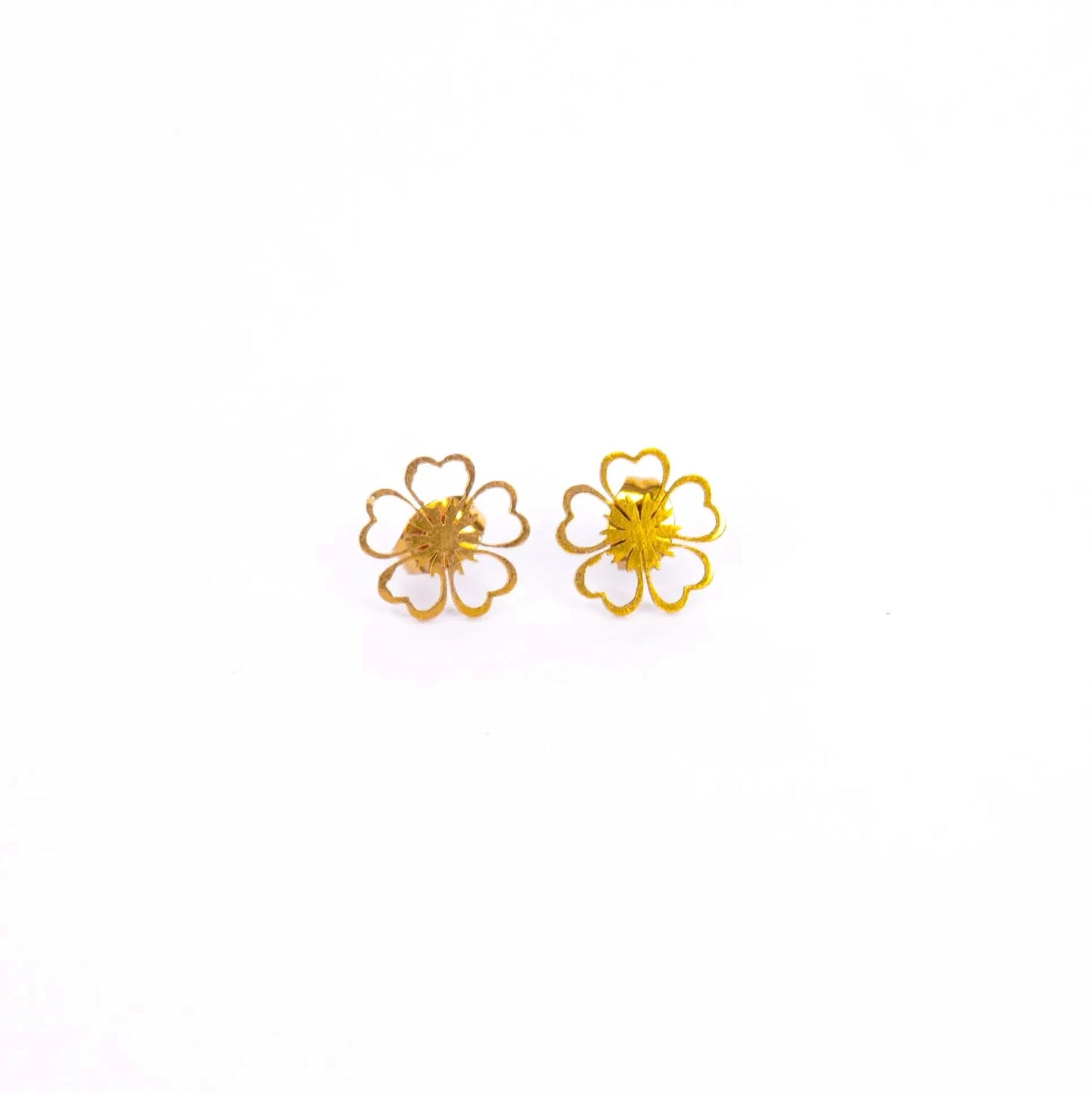 Heart Flower Stud Earrings