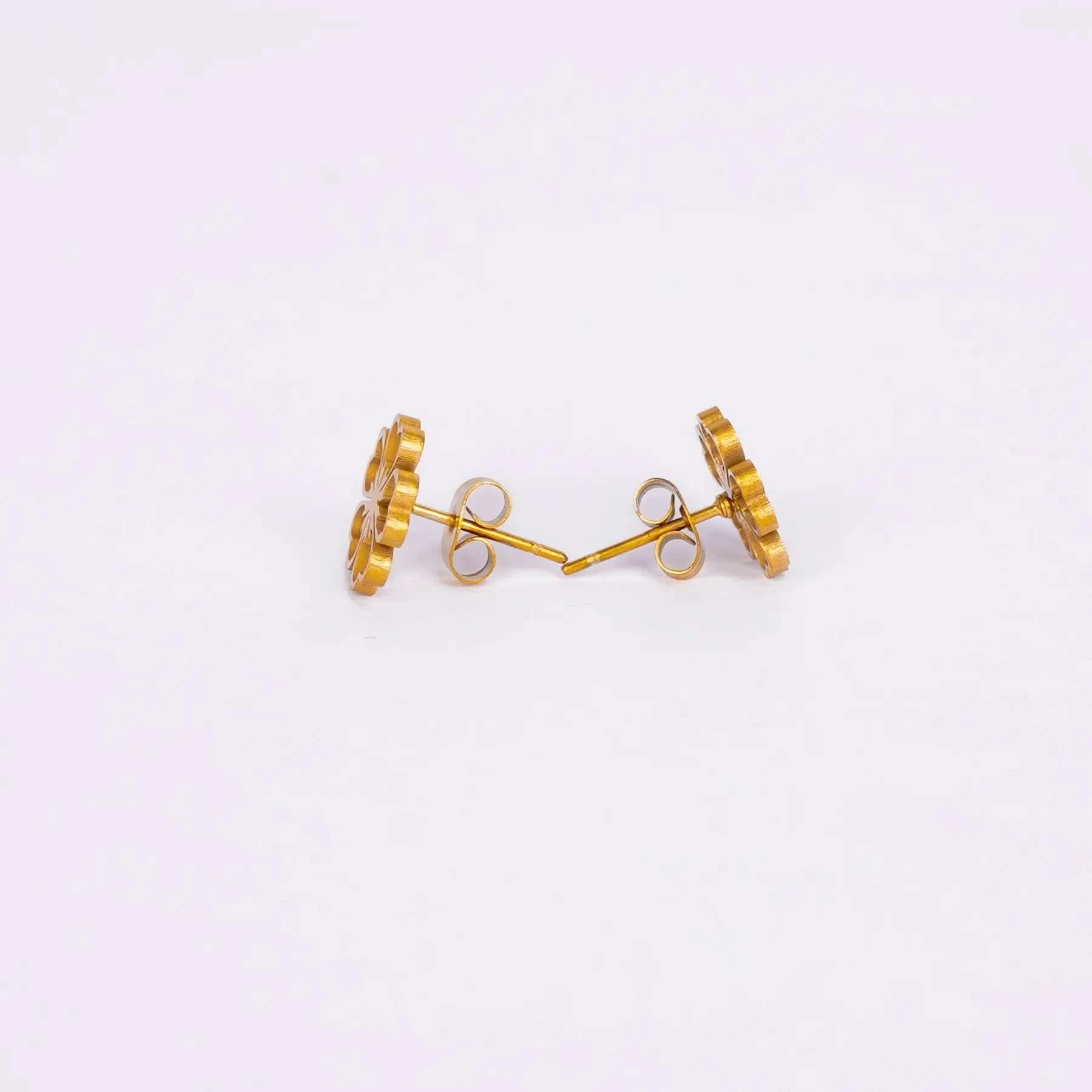 Heart Flower Stud Earrings