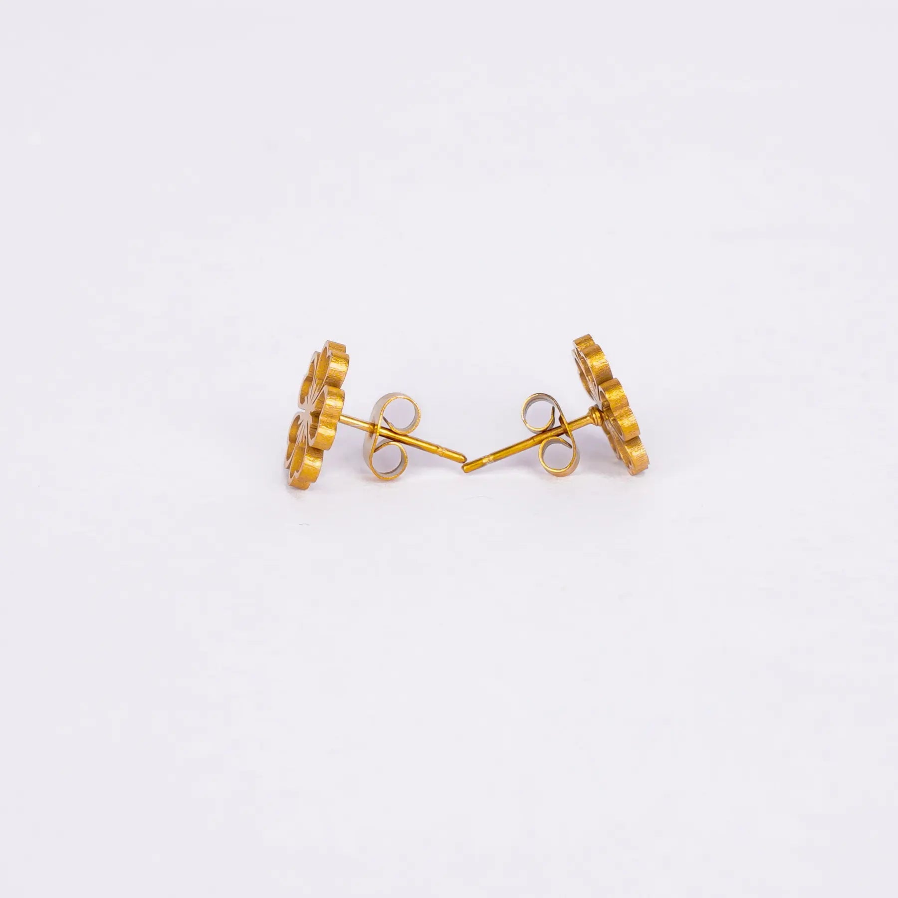 Heart Flower Stud Earrings