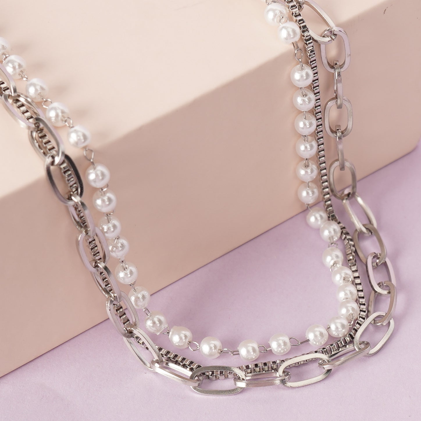Luxe Trinity Layered Necklace Set