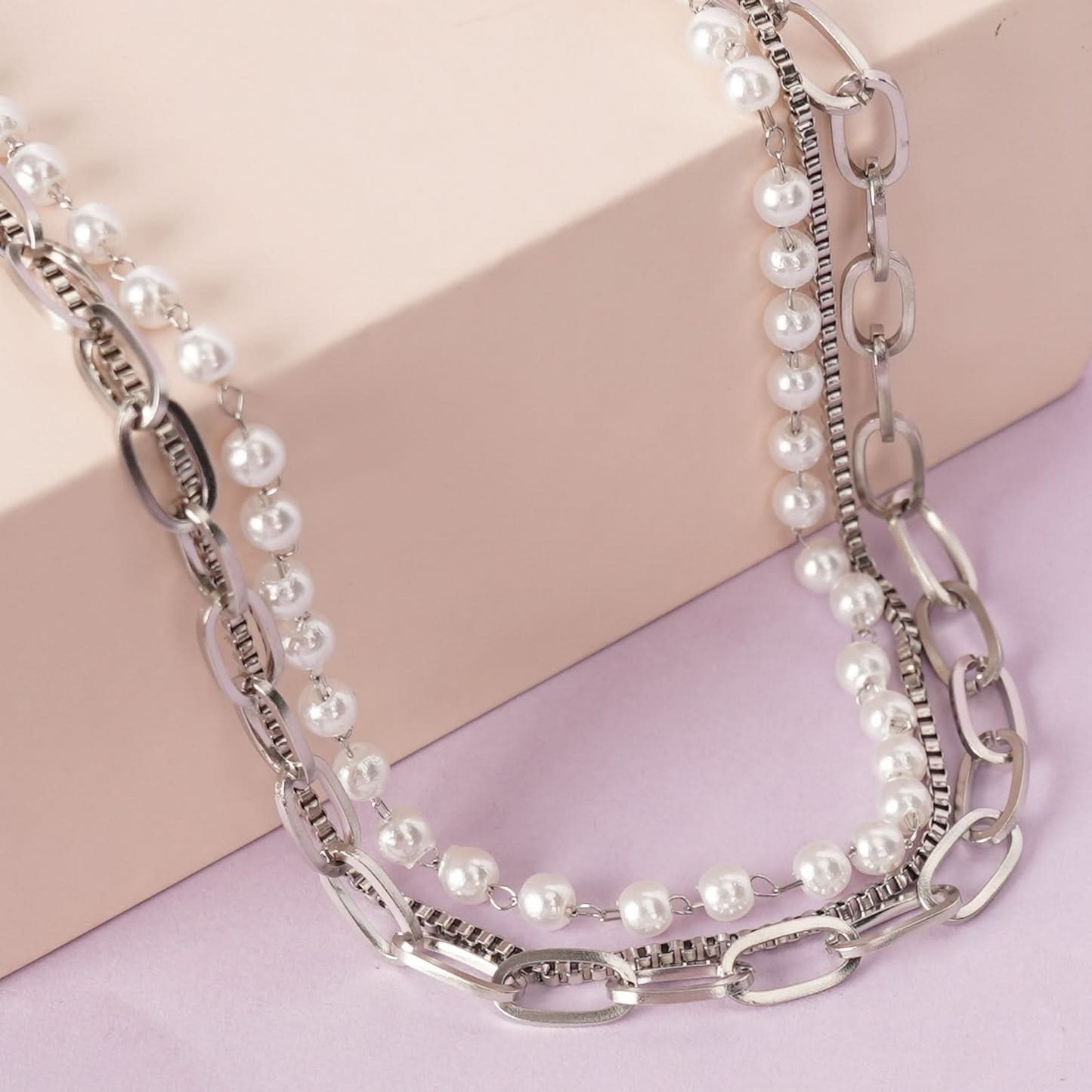 Luxe Trinity Layered Necklace Set