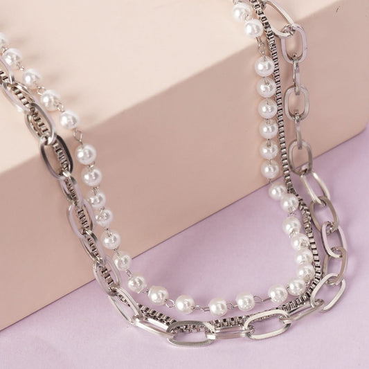 Luxe Trinity Layered Necklace Set