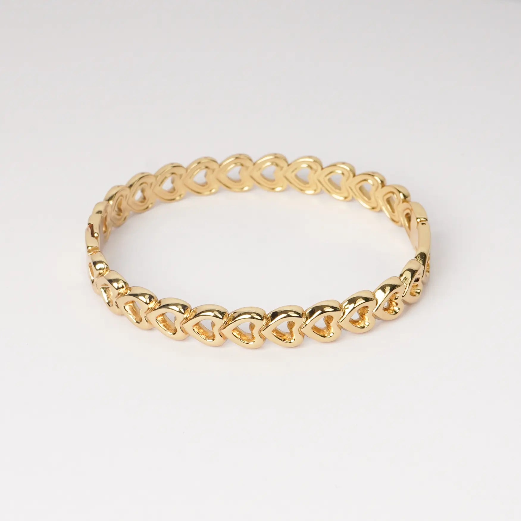 Golden Heart Link Bracelet