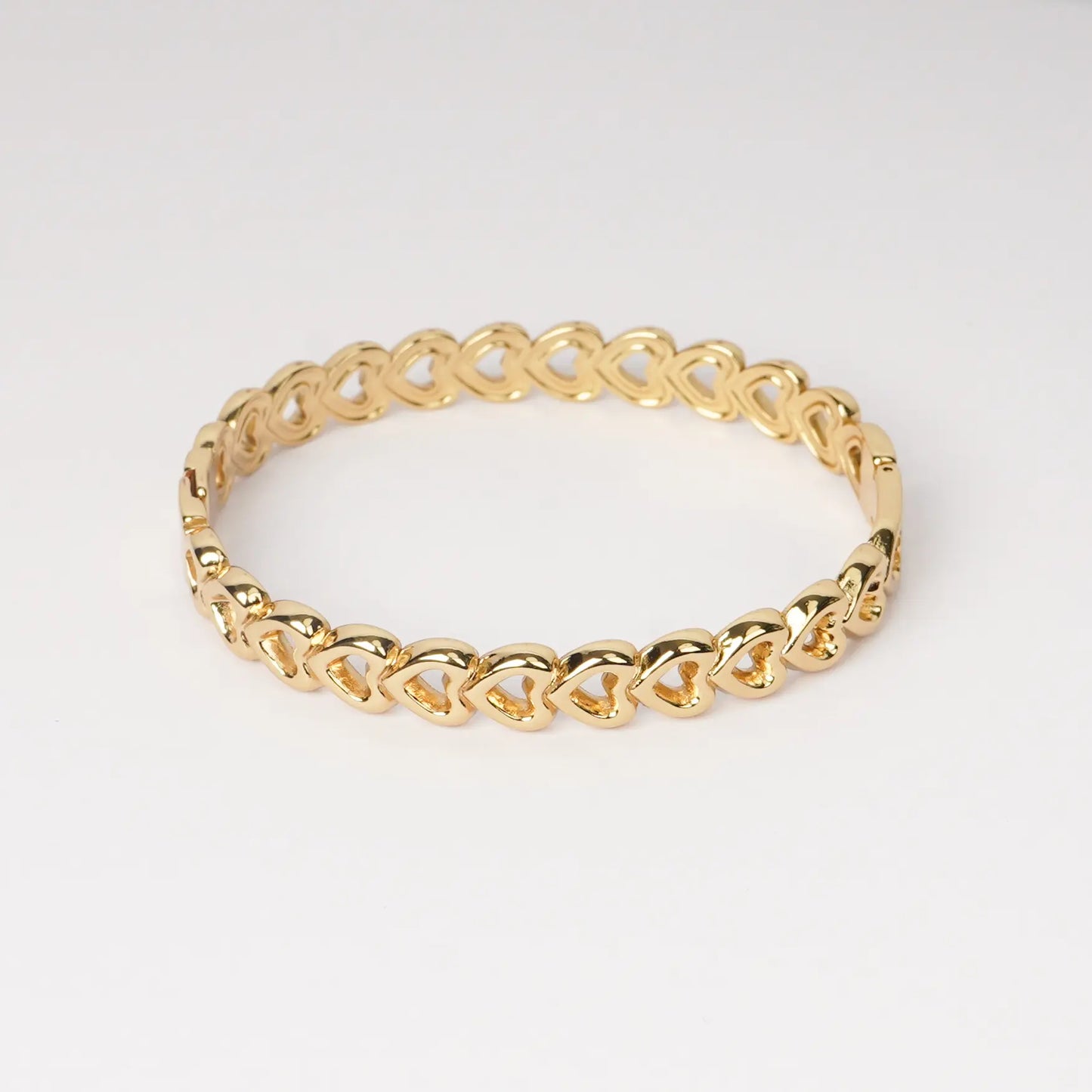 Golden Heart Link Bracelet