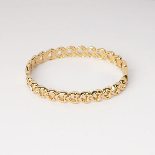 Golden Heart Link Bracelet