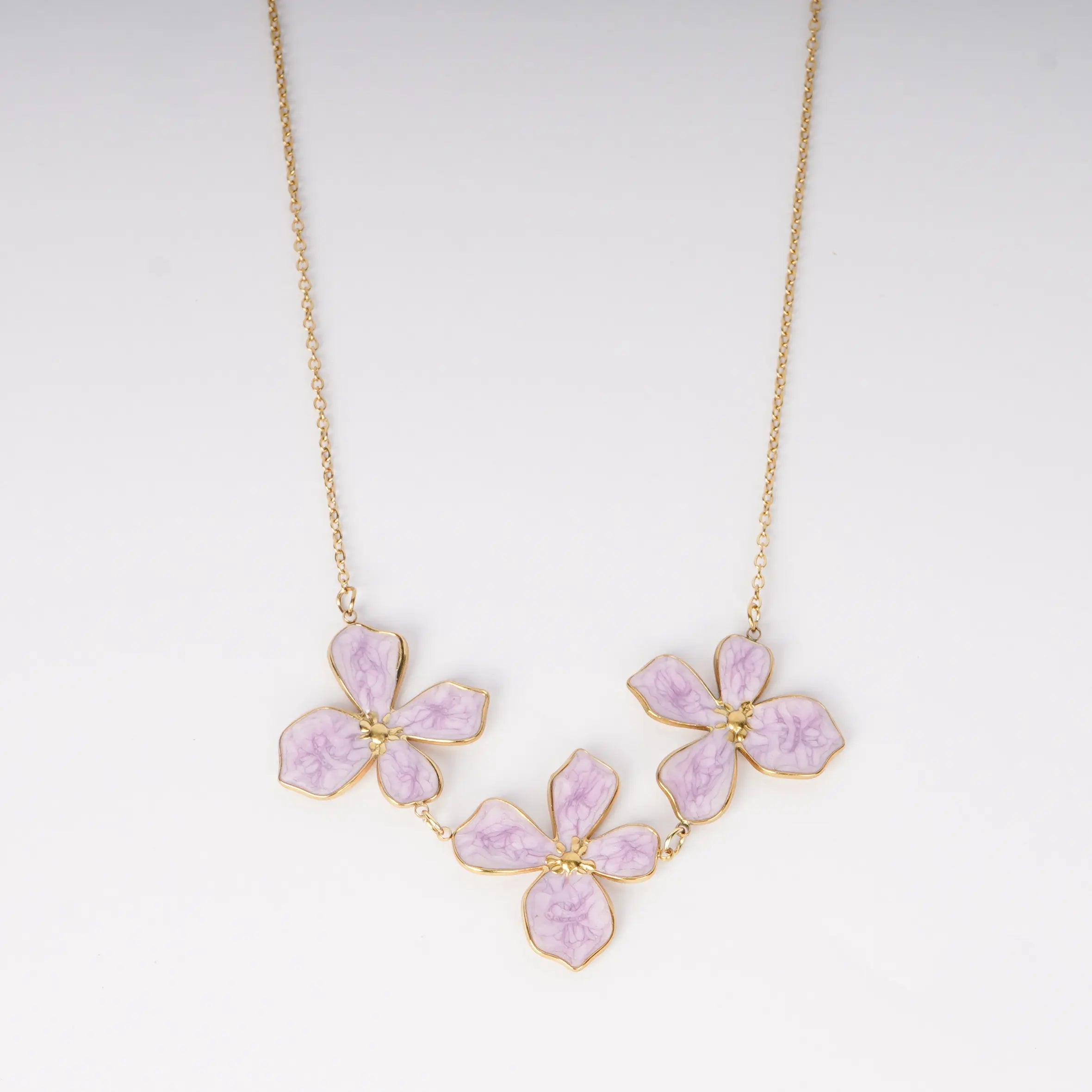 Lavender Blossom Statement Necklace