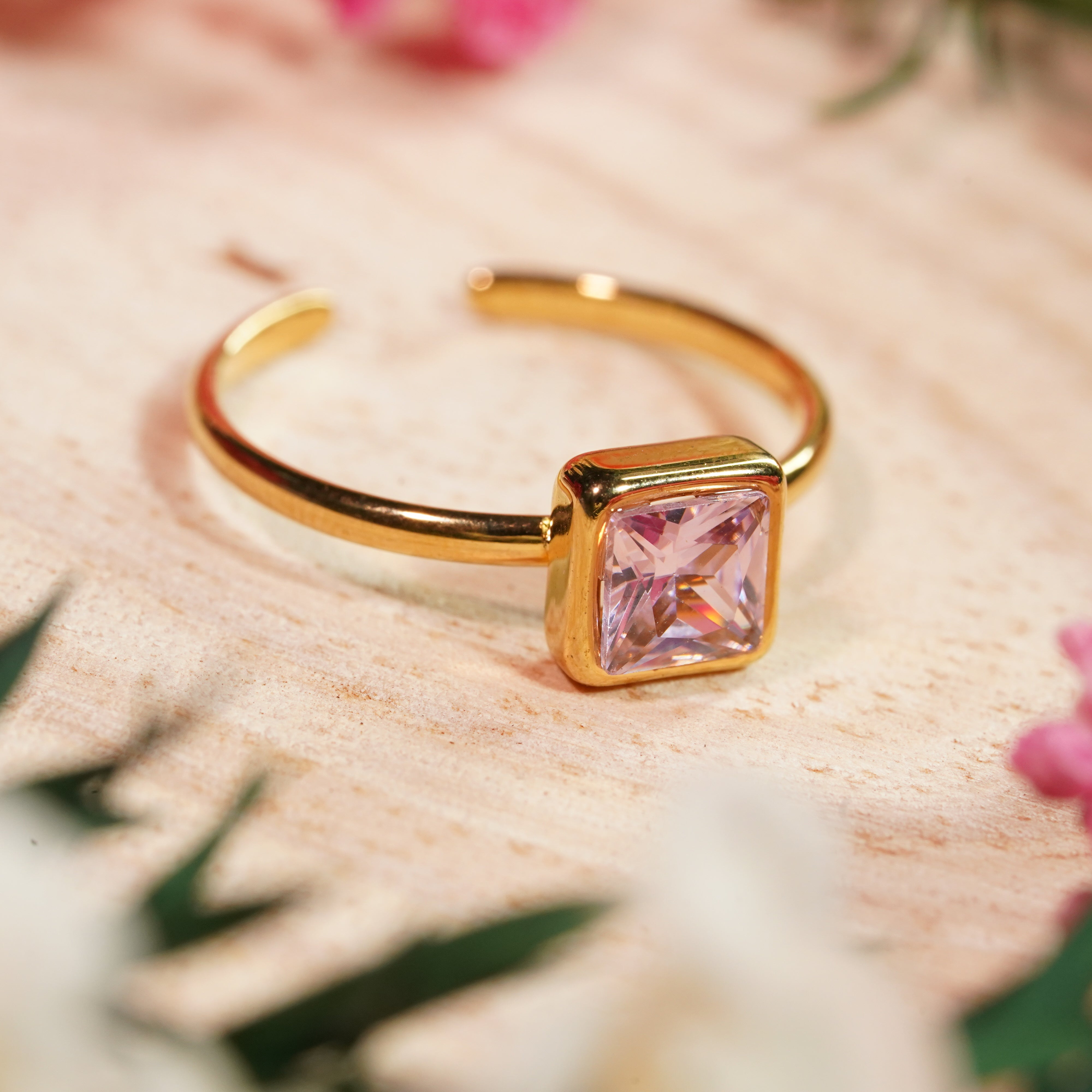 Rose Solitaire Amulet Ring