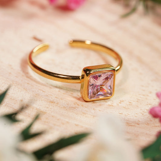 Rose Solitaire Amulet Ring