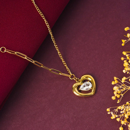 Double Layer Heart Pendant Necklace