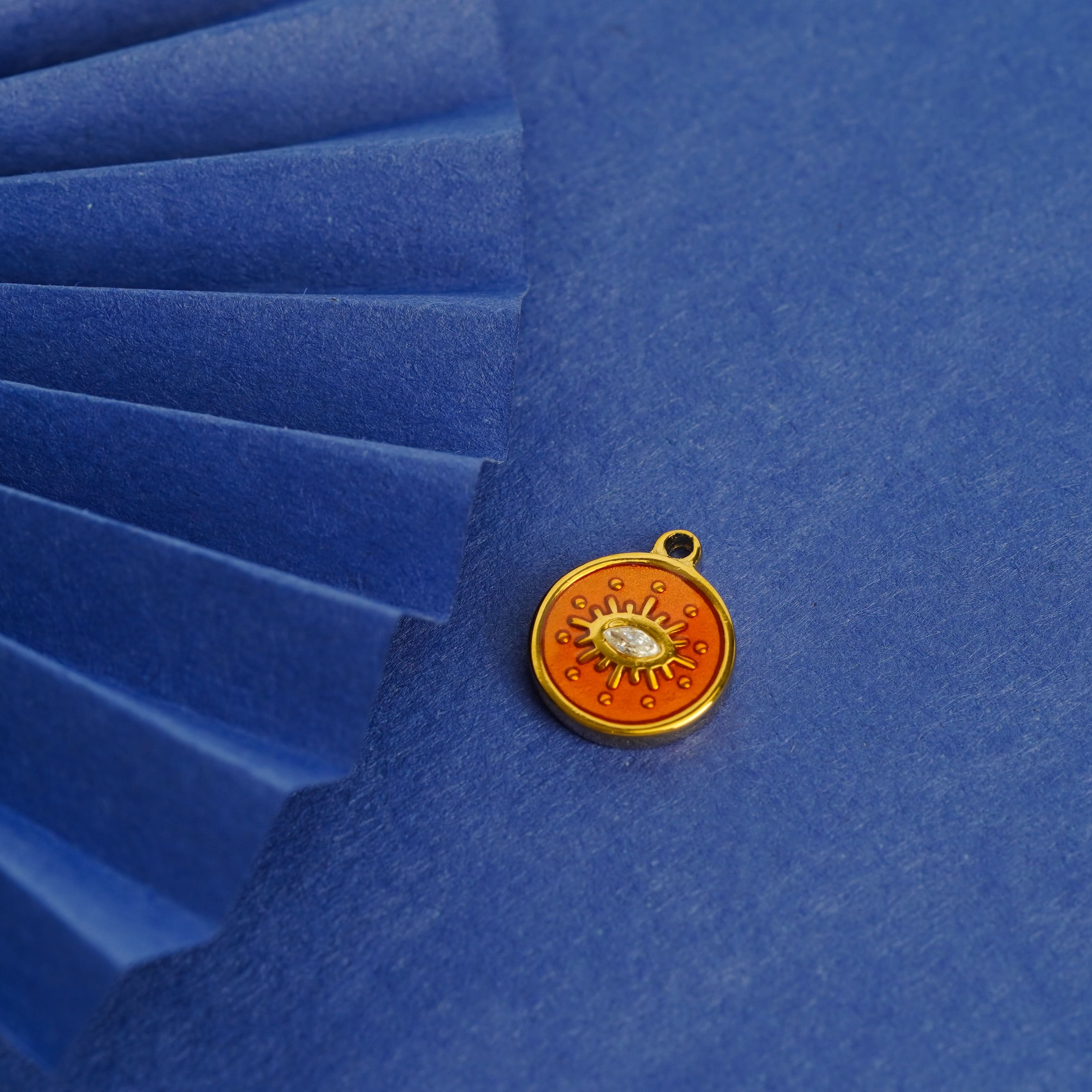 Radiant Sun Eye Gold Pendant