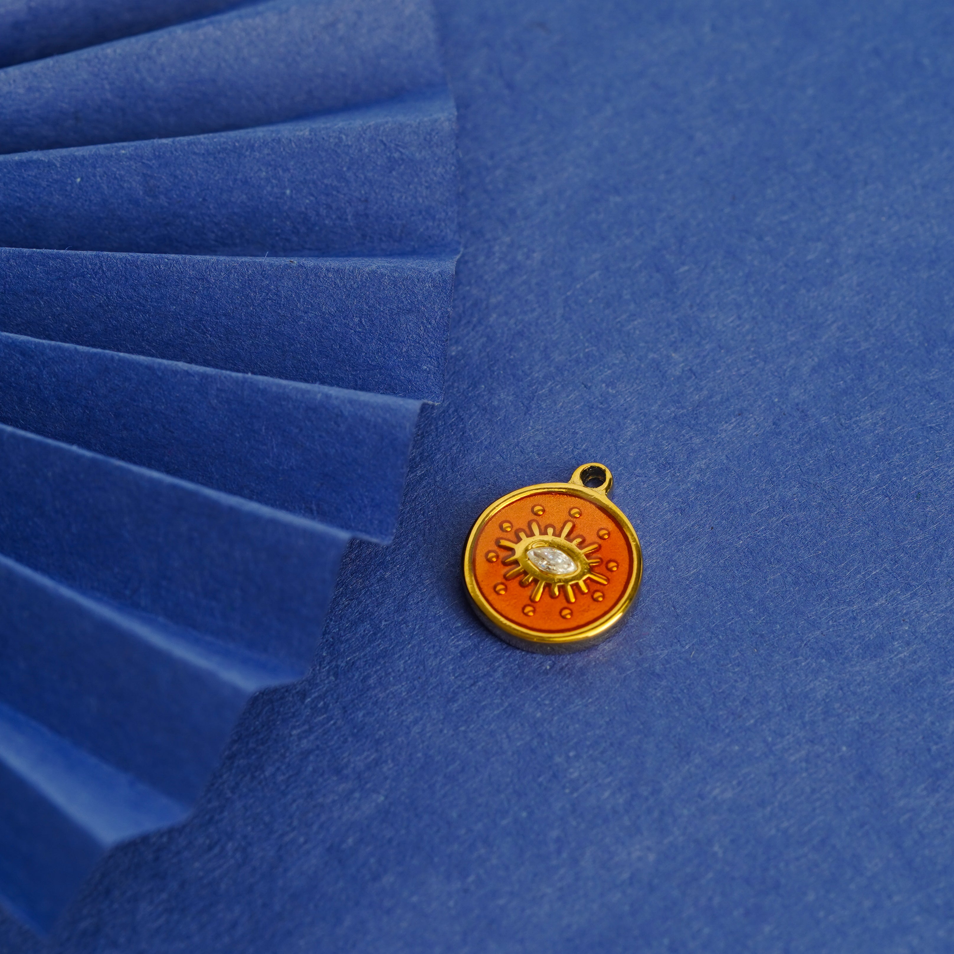 Radiant Sun Eye Gold Pendant
