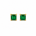 Green Crystal Stud Earrings