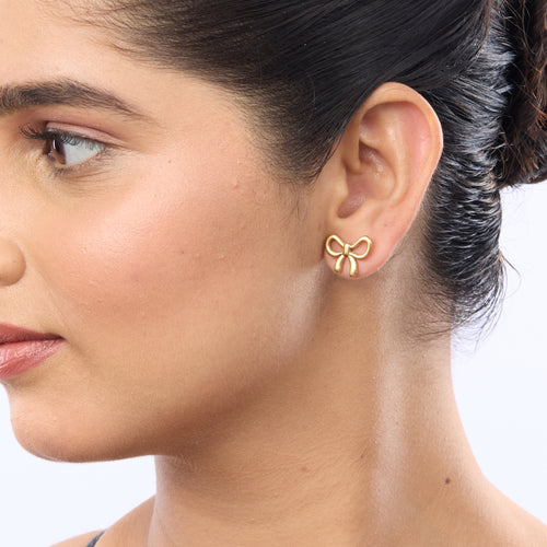 Minimalist Bow Stud Earrings