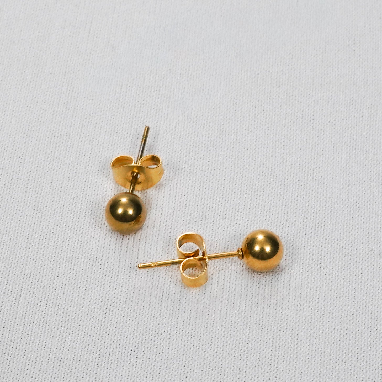 Gold Dome Stud Earrings