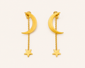 Moon & Star Drop Earrings