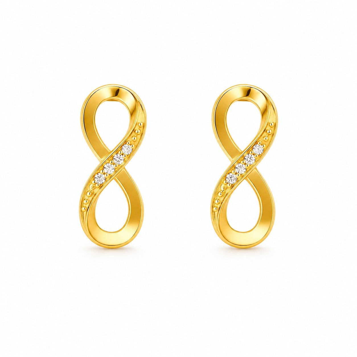Rakhi Gift Hamper Infinity shaped Necklace & hoops