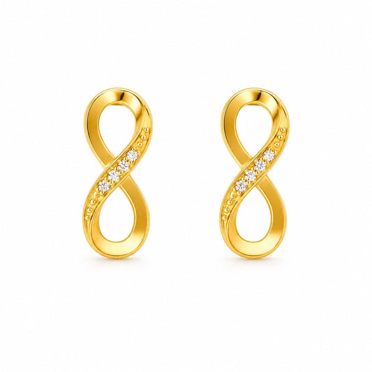 Rakhi Gift Hamper Infinity shaped Necklace & hoops
