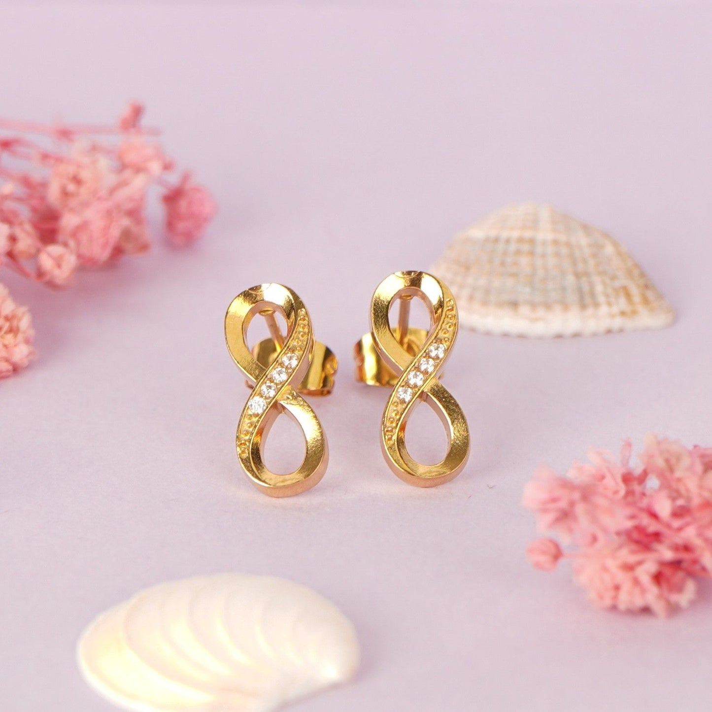 Rakhi Gift Hamper Infinity shaped Necklace & hoops