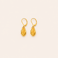 Golden Leaf Drop Earrings