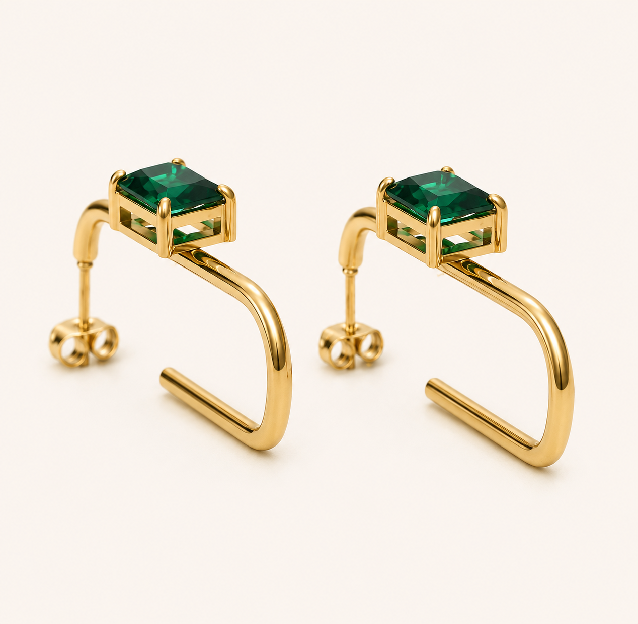 Geometric Bar Drop Earrings