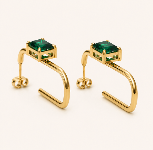 Geometric Bar Drop Earrings