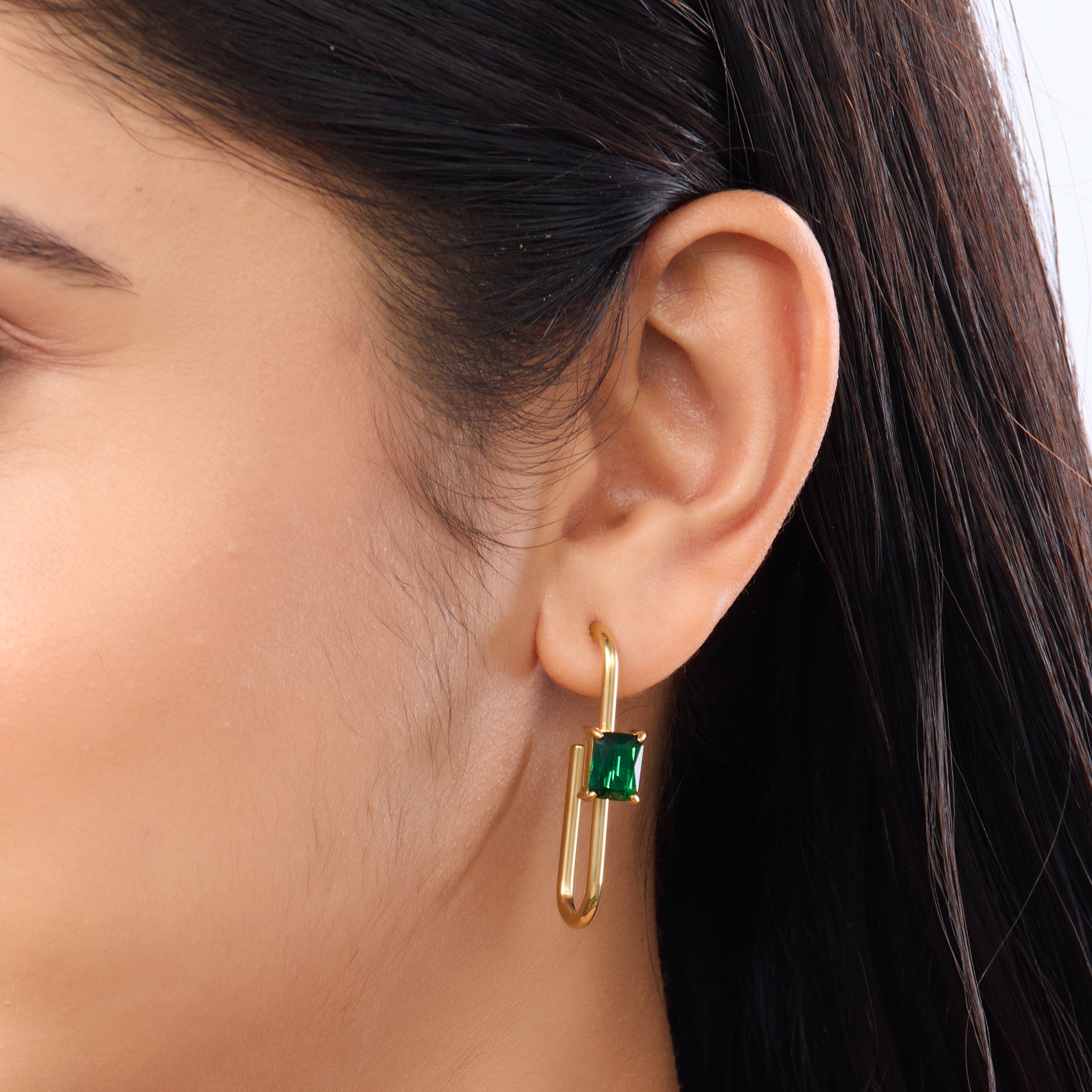 Geometric Bar Drop Earrings