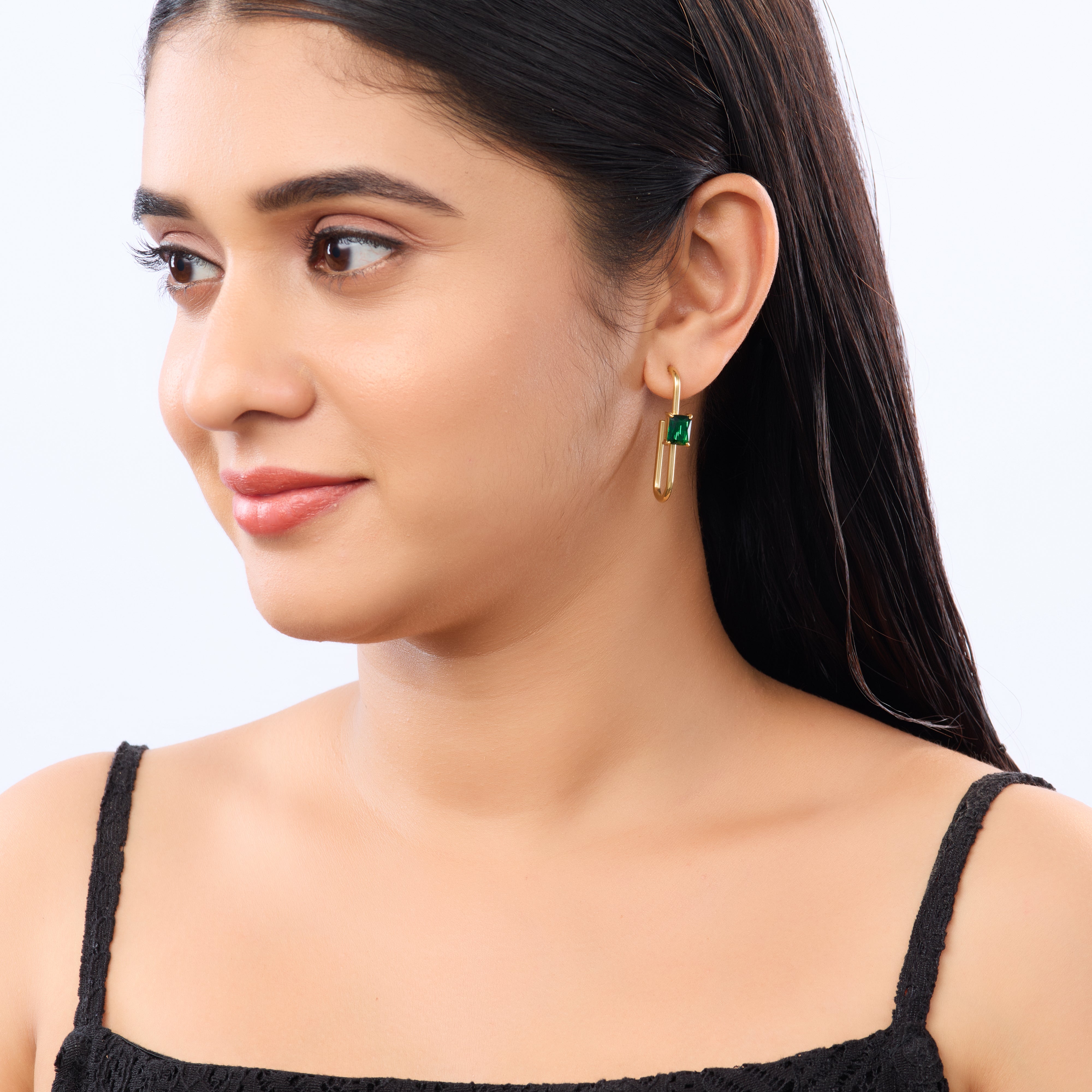 Geometric Bar Drop Earrings