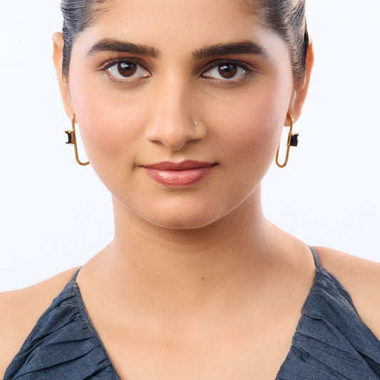Geometric Bar Drop Earrings