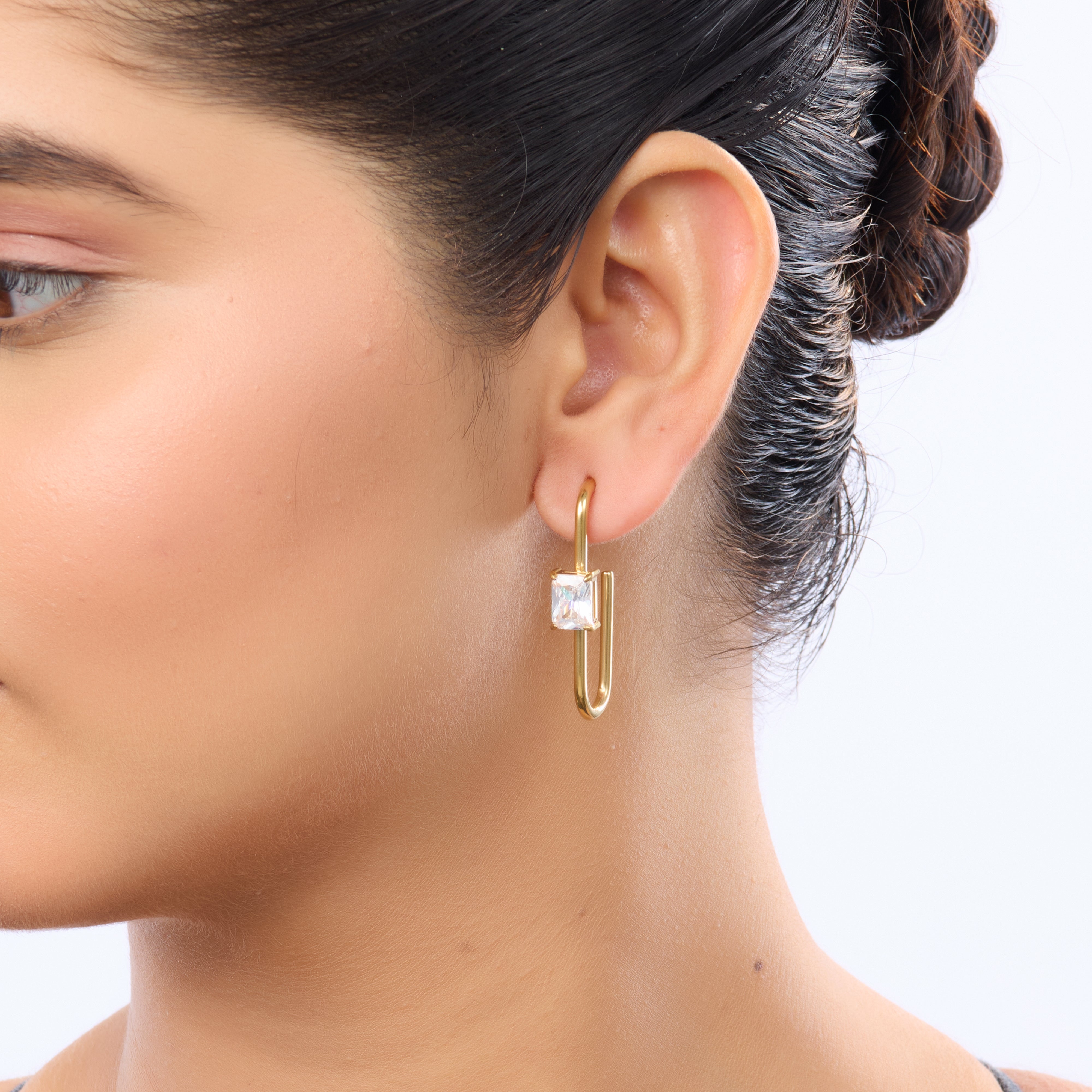 Geometric Bar Drop Earrings