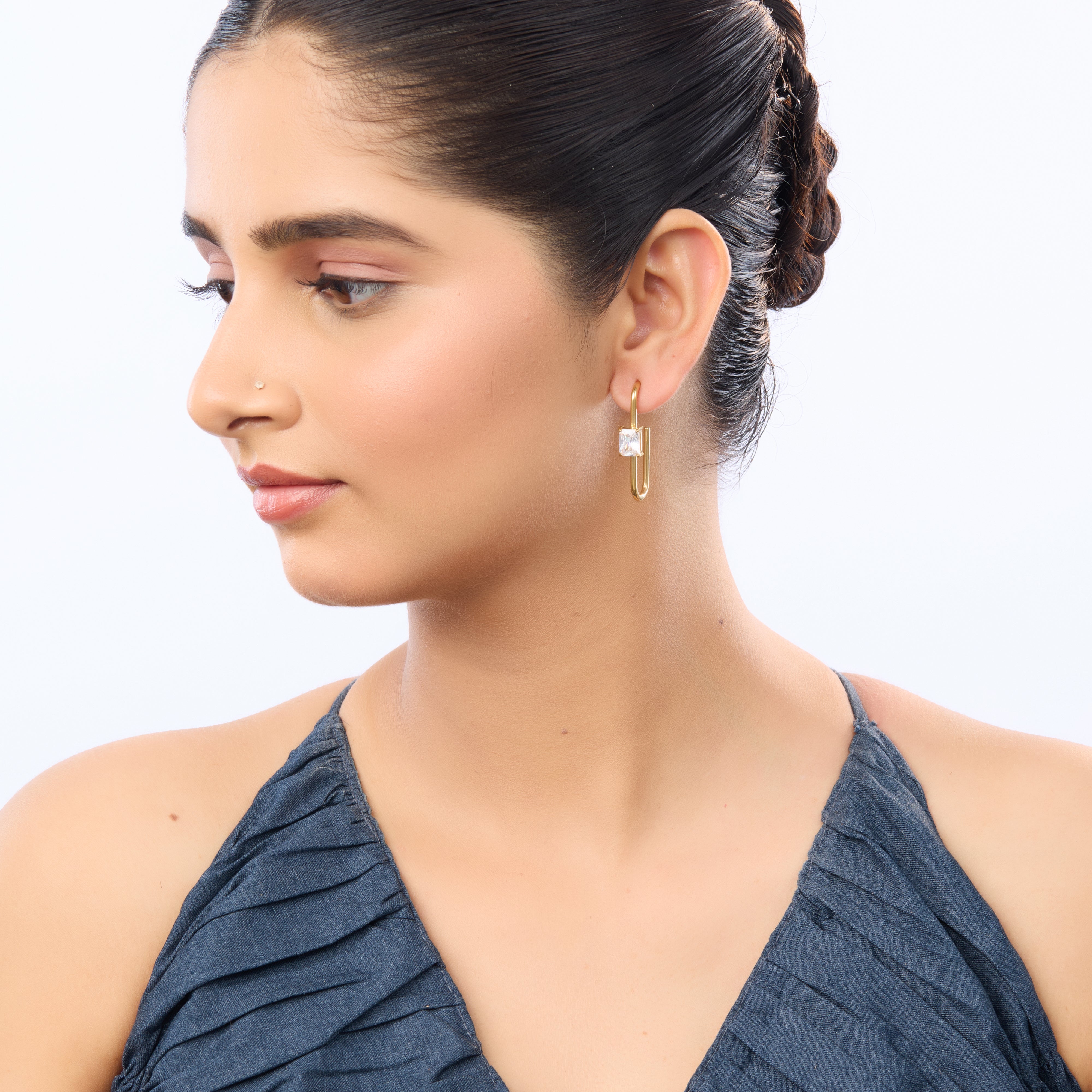 Geometric Bar Drop Earrings
