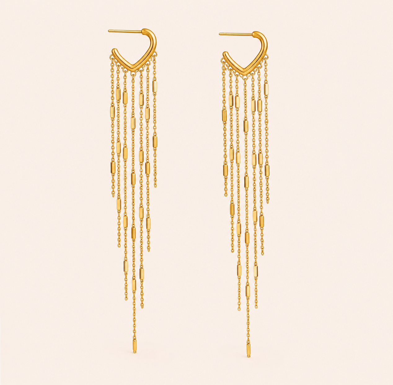 Multi-Layer Chain Drop Earrings