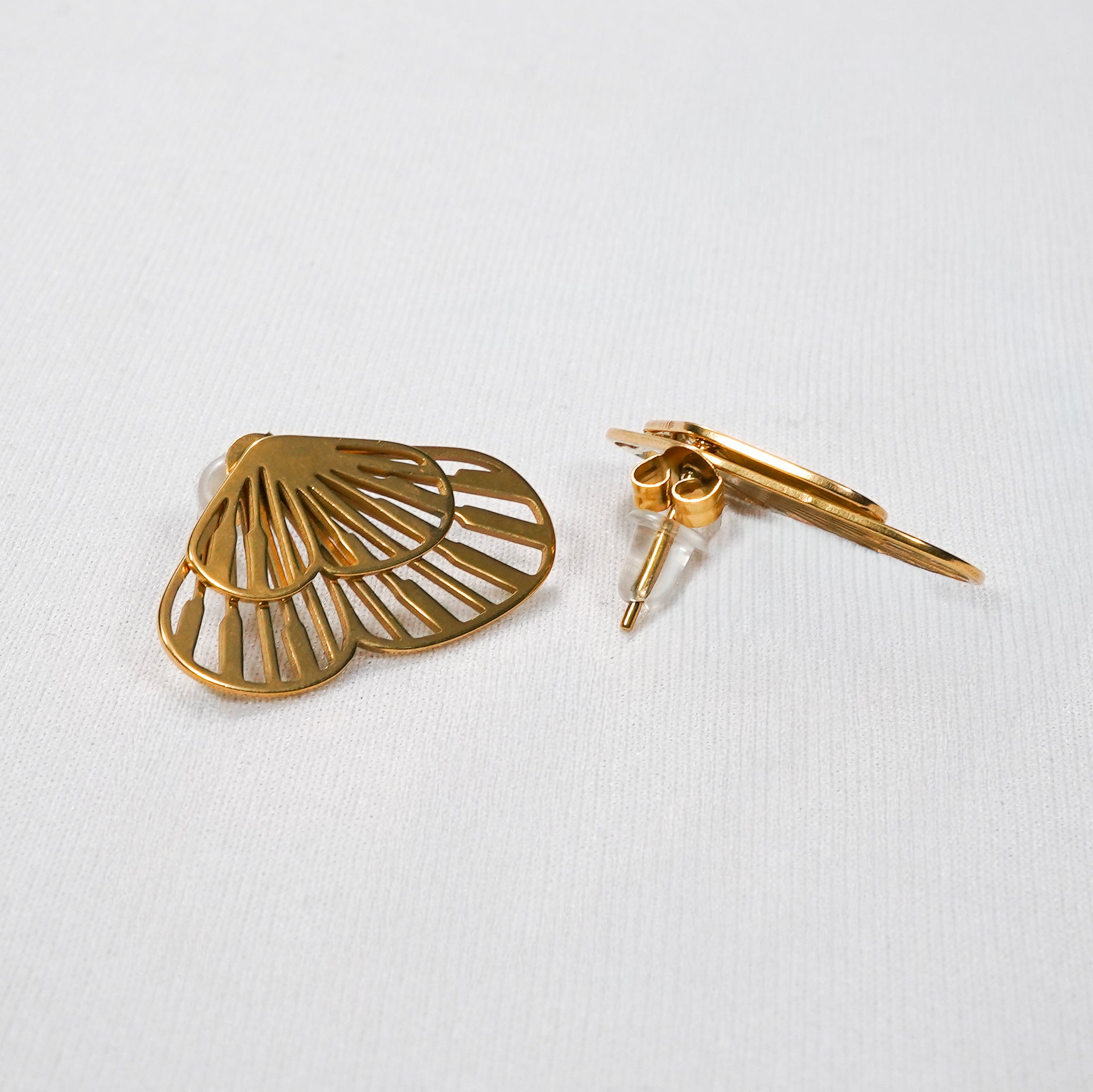 Cutwork Fan Drop Earrings