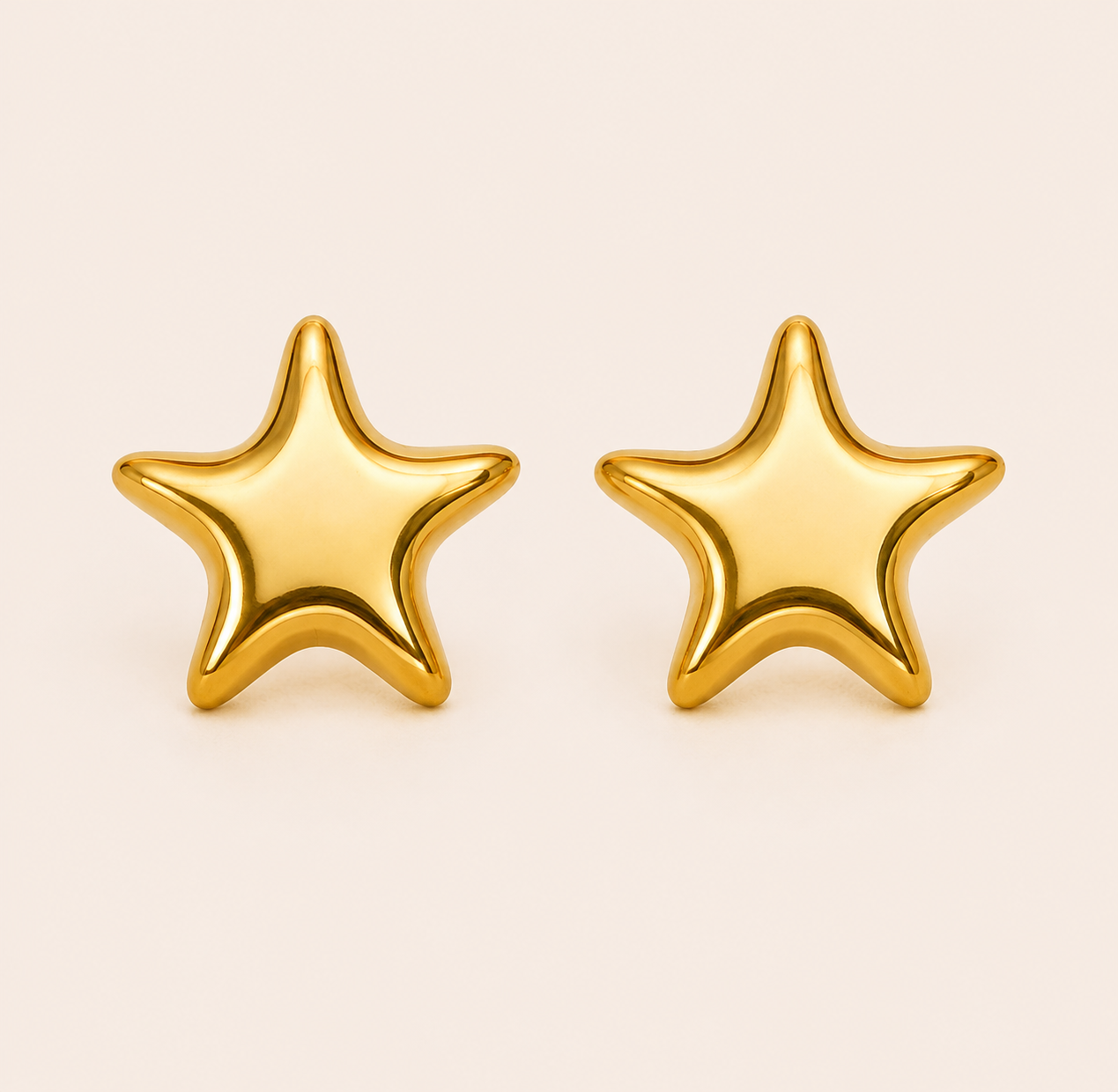 Puffy Star Stud Earrings