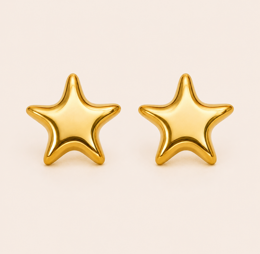 Puffy Star Stud Earrings