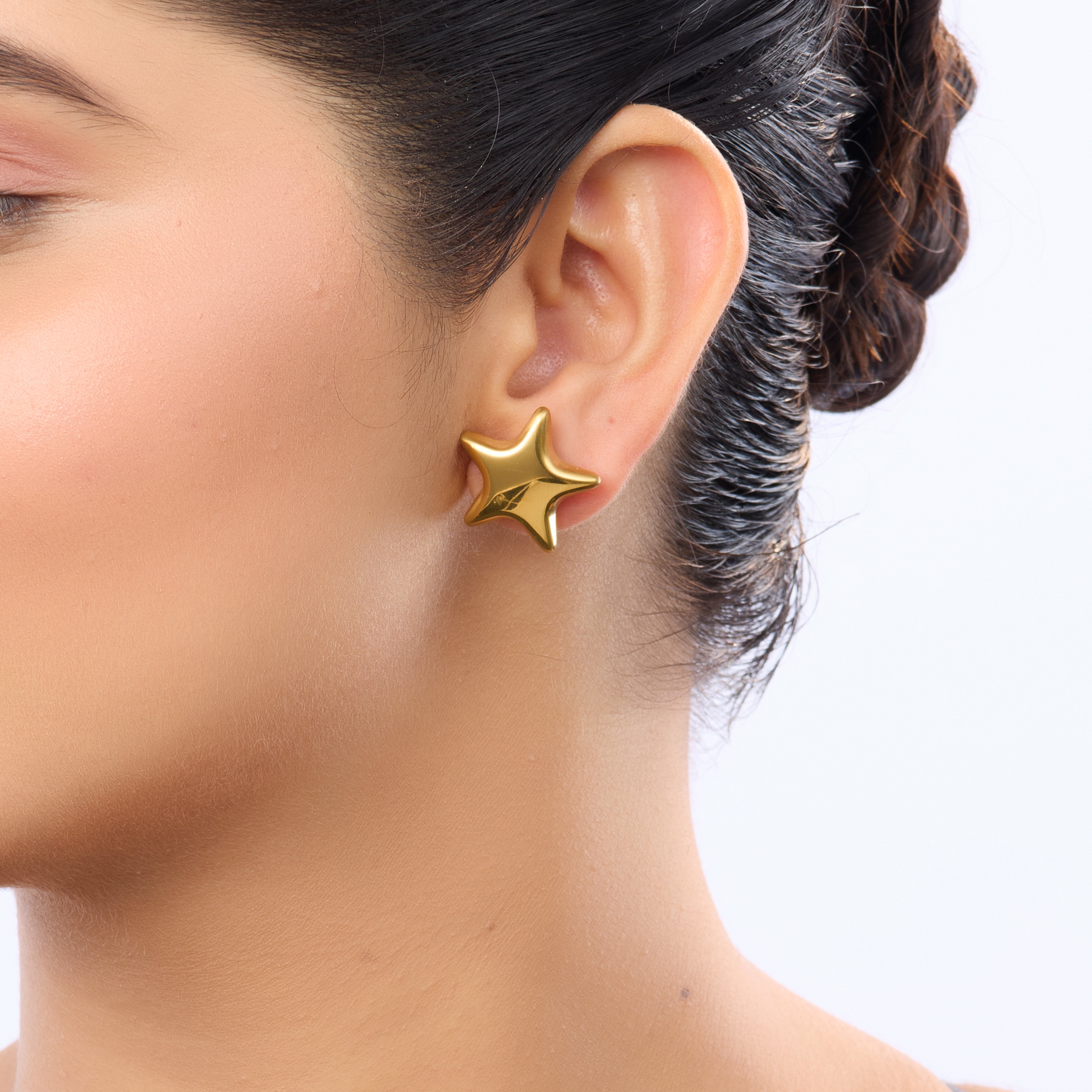 Puffy Star Stud Earrings
