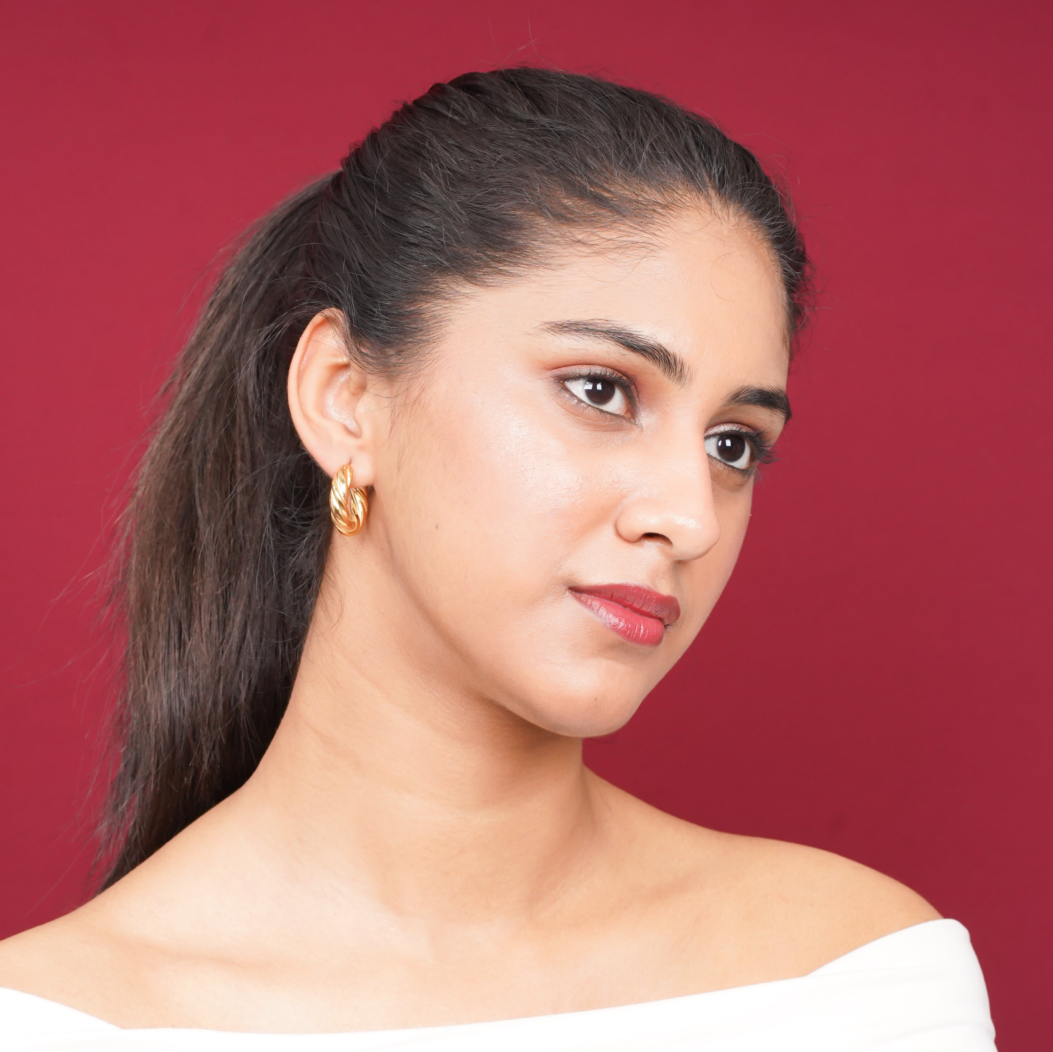Intertwined Knot Stud Earrings