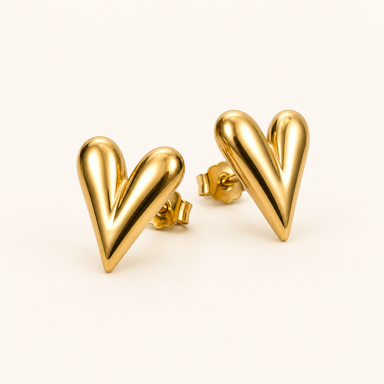Sculpted Fan Stud Earrings