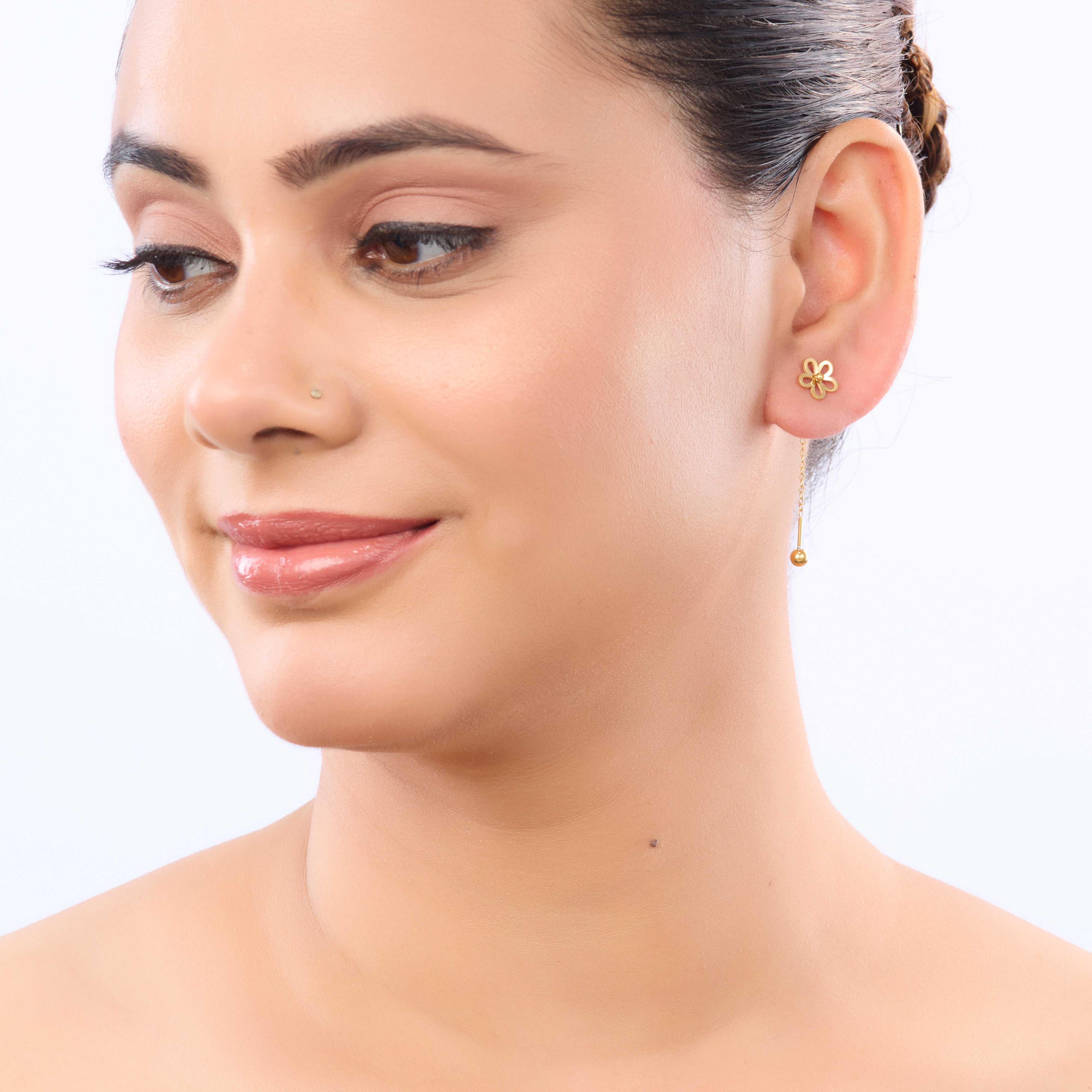 Floral Chain Drop Earrings