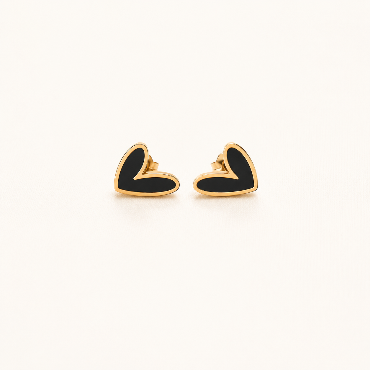 Enamel Heart Stud Earrings