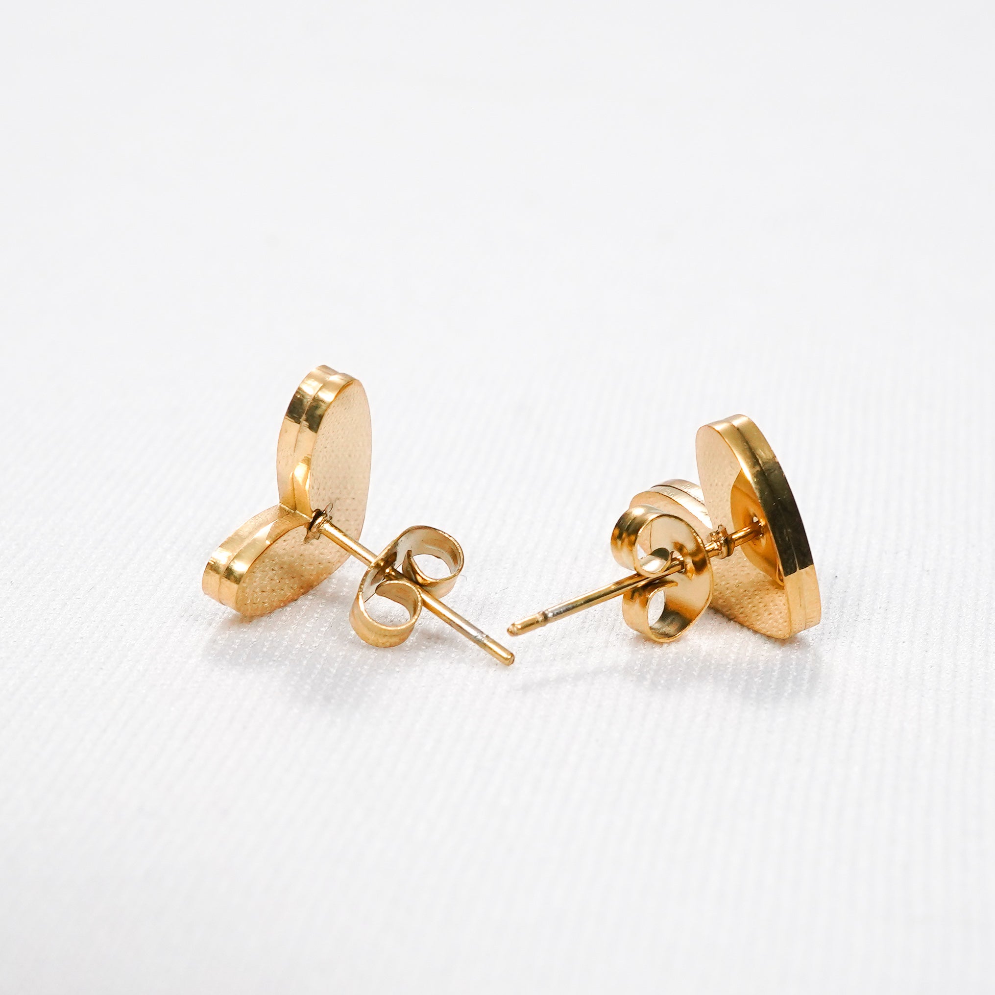 Enamel Heart Stud Earrings