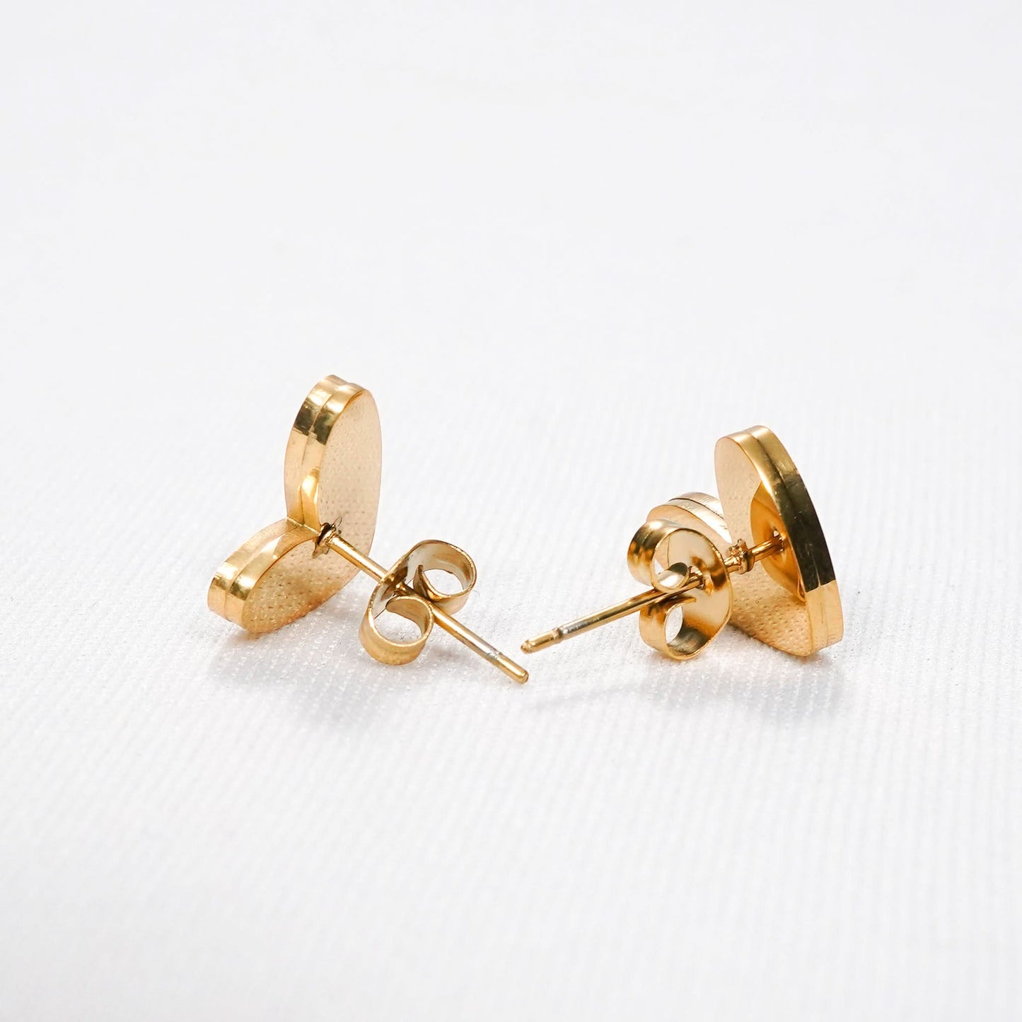 Enamel Heart Stud Earrings