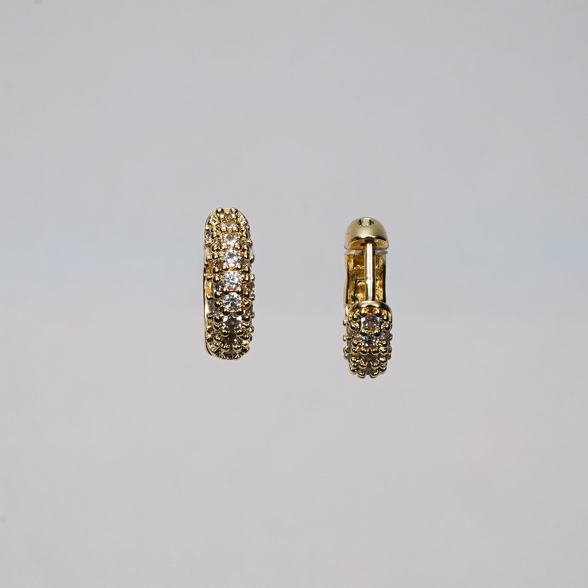 Pavé Zircon Mini Hoop Earrings