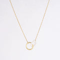 Pearl Harmony Double Ring Necklace