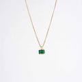 Retro Geometric Gold Pendant Necklace